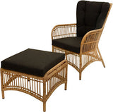 korb.outlet Fauteuil en rotin avec Dossier Haut et Structure en Fer