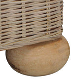 vidaXL Canapé à 3 Places avec Coussins Résine Tressée Oreiller Sofa Meuble de Salon Maison Salle de Séjour Intérieur Bureau Chambre