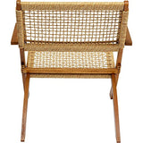 Kare Fauteuil Pliant Rio de Janeiro Chaise, Acacia Plastique, Beige, 72,5x64x78cm
