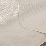 IBENA Nancy Plaid Jete de lit 280x250 cm - Motif Moderne, Lavable en Machine, Couvre lit uni Beige, Motif torsadé