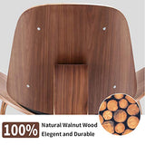 Lounge Nordic Creative Simple Designer Simple Canapé Chair Smile Airplane Shell Chaise Salle à Manger Chaises,Black Walnut Wood,Standard