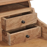 vidaXL Bureau Table d'Ordinateur Informatique Table d'Etude Table d'Ecriture Table de Travail Maison Salle d'Etude Bois de Teck Massif