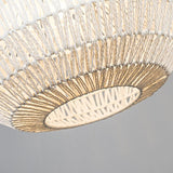 QAZQA Design Lampe suspendue rétro blanche 50 cm - Lina Cono 50 Métal/Tissu Blanc Rond E27 Max. 1 x 60 Watt/Luminaire/Lumiere/Éclairage/intérieur/Salon/Cuisine