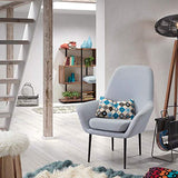 Kave Home - Lampadaire Layton noir en rotin noir et bois massif d'acajou