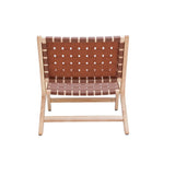 Miliboo Fauteuil Ethnique en Bois et Sangles tressées Marron Bondi