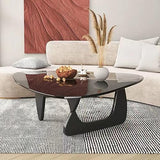 LOGAUT Table Basse en Verre Triangulaire, Table Basse Noguchi Moderne, Table Basse Moderne du Milieu du Siècle, Petite Table Basse en Verre, pour Salon, Patio