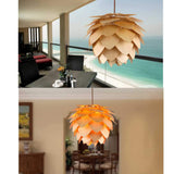 YingZW Décoration Simple Lampe Rétro Bois Naturel Clair Bois tissé à la Main au Plafond en Bois Chambre Salon Plafond Café Bar Couloir,50cm