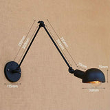 Extérieur Lampe Murale Intérieure, Super À Manches Longues Télescopique À Trois Pièces Décoration Forgé Lampe De Fer Club Cafe Nuit Supérieure Lampe Murale Blanche,1