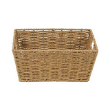 COMPACTOR Panier de Rangement en Papier Tressé à la Main, Rectangulaire, Bois Clair, 31 x 24 x H. 14 cm, RAN6542
