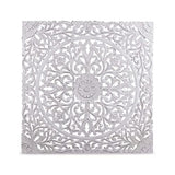 Menzzo Flora Tête de lit, Bois, Blanc, Double