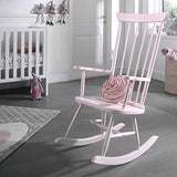 Paris Prix - Chaise à Bascule en Bois Rocky 124cm Rose