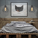 iDEGE Suspension Luminaire Retro E27 Lustre Plafonniers en Forme de Cage Lampe Suspension Vintage pour Salle à Manger, Salon, Chambre et Restaurant - Diamètre 20cm (Noir)