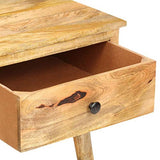 vidaXL Bois de Manguier Massif Table Basse Table d'Appoint avec 2 Tiroirs Table de Salon Table de Canapé Salle de Séjour Maison Intérieur 82x52x42 cm