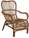 AUBRY GASPARD Fauteuil en rotin Antique Leon