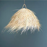 Suspension bohème en paille - Forme boule (L 60cm)