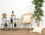 AUBRY GASPARD Fauteuil Soleil en rotin Naturel et métal