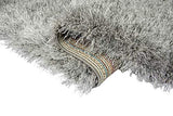 Merinos Tapis Precious Shaggy Scintillement en Gris Größe 160x230 cm