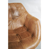 'Fauteuil design Coque "Chuck Honey Vintage Cuir Marron Clair