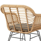 IDIMEX Chaise de Salle à Manger Paramo Imitation rotin, Fauteuil d'intérieur ou d'extérieur pour Jardin en polyrattan résistant aux UV et 4 Pieds en métal Anti-Rouille laqué Noir
