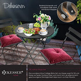 KESSER® Bistroset Set de 3 pièces table de bistrot avec 2 chaises pliantes - Ensemble de meubles de balcon - Ensemble de jardin - Ensemble de meubles de jardin - En métal - Noir