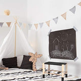 THE HOME DECO FACTORY Banc Maroc Noir, Bois De Pin, 50 x 30 x 35 cm