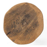 DESIGN DELIGHTS Table Basse en bois massif et métal Ø 34 cm, Hauteur 37 cm