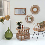 DECOCLICO Miroir rectangulaire en rotin Moka