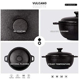 THE CHEF COLLECTION – Cocotte ronde, fonte naturelle non émaillée, pour cuisiner naturellement avec le goût authentique des aliments, 0.5 L,13,5x13,5x6,0 cm
