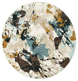 RugVista, Xenia, Fait à la Machine, Tapis, Moderne, Longue Pile, ∅ 200 cm, Rond, Oeko-Tex Standard 100, Polypropylene, Couloir, Chambre, Cuisine, Salon, Beige/Bleu