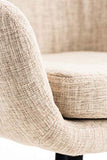 Tabouret de Bar Grant Tissu Design Scandinave I Tabouret de Bar Industriel avec Dossier et Accoudoirs I Chaise de Bar Confortable Ergonomiqu, Couleur:crème