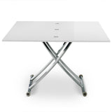 INTENSEDECO Table Basse relevable Philadelphia Blanc laqué