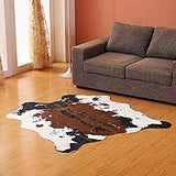 Tapis en fausse fourrure de mouton - Tapis moelleux en fausse fourrure - Housse de chaise - Pour chambre à coucher ou canapé, Fourrure synthétique, Cow-brown, 140x160cm