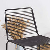 KOSMI.FR - Lot de 2 Chaises Noires Mates métal à barreaux Style Industriel FRIOUL