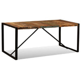 vidaXL Table Salle à Manger Bois de Récupération Massif 180 cm Table à Manger