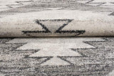 Tapiso Ethno Tapis Salon Chambre Jeunes Crème Gris Motif Ethnique Aztèque Géométrique Zigzags Moucheté Doux 300 x 400 cm