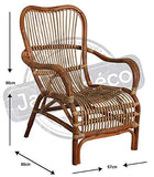 AUBRY GASPARD Fauteuil en rotin Antique Leon