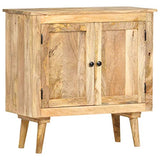 vidaXL Bois de Manguier Massif Buffet Armoire de Rangement avec 2 Portes Commode Meuble de Rangement Armoire Latérale Maison Intérieur 75x35x75 cm