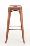 CLP Tabouret De Bar Joshua I Tabouret De Bar Industriel Empilable Et Robuste I Repose-Pied Structure à 4 Pieds Cuivre