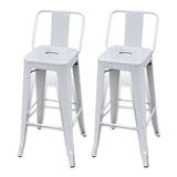 vidaXL 2 Tabourets de Bar Hauts Blanc Chaise de Bar Haute Tabourets Bar Mobilier de Bar