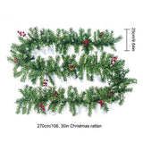 aheadad Guirlande de Noël Artificielle Décorations Noël Guirlande Noël Vert en Rotin Portes Et Fenêtres Pomme Pin Décoration Artificielle Couronne Cheminée Arbre Noël Décoration