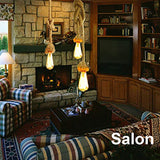 d.Stil Lustre Suspension en corde chanvre de double-tête E27*2 Douille Lumière pendante industrielle style rétro Creative Lampe réglable DIY pour salon café restaurant Hall (Jaune, 150cm)