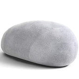 VERCART Gros Coussin de Sol Créatif Rond, énorme Pouf de Décoration pour Salon Terrasse, Coussin Decoratif 3D Imitation Pierre, Mélange de Gris Clair et Foncé 6 Pièces