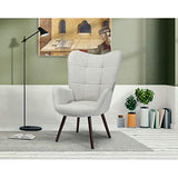 MEUBLE COSY Fauteuil Design Moderne Relax Salon Lounge Chair Salon, Tissu, Gris Et Foncé Hêtre, 68x74x106 cm