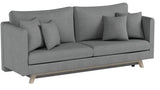 Bobochic TRIPLO Canapé 3 Places Convertible Gris Clair, 216 x 105 x 76 cm