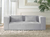 Lisa Design - Stella - canapé Fixe 2 Places - en Velours côtelé - Style Contemporain