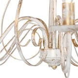 Qazqa Lustre | Chandelier Classique Rustique - Giuseppe Hl Lampe Blanc Crème - E14 - Convient pour LED - 5 x 40 Watt