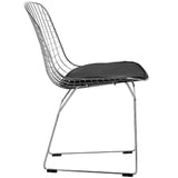 Chaise De Salle à Manger En Fer Moderne, Chaise Creuse, Fauteuil Décoration De Maison Moderne Avec Chaise En Café, (ensemble De 2),Noir