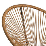 IDMarket - Salon de Jardin Izmir Table et 2 fauteuils Oeuf Cordage Effet rotin