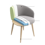 Zcxbhd Lot de 4 Chaises Salle, à Manger Confort Velours avec Rétro Fauteuil Rembourré Métal JambesStyle Bois pour Mobilier Moderne Bureau (Couleur : Jaune)