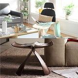 ZZFF Tabouret De Pied en Bois Plein,Stool Papillon Original Style Japonais Low Stool Japonais Changer Chaussures Stool Spa Chaise pour Bain Lit Salon Noyer 44x31x42cm(17x12x17inch)